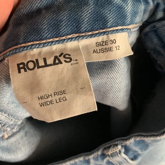 Rollas light wash wide leg jeans | Anthropologie jeans size 30 - Picture 3 of 4